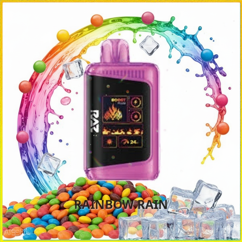 Raz DC25000 Rainbow Rain Flavours Review: The Ultimate 25k Puff Experience