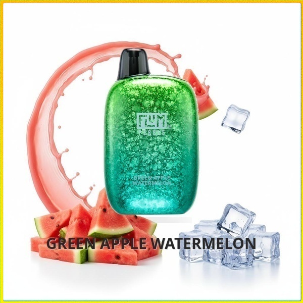 FLUM_Green_Apple_Watermelon Flum Pebble - Green Apple Watermelon