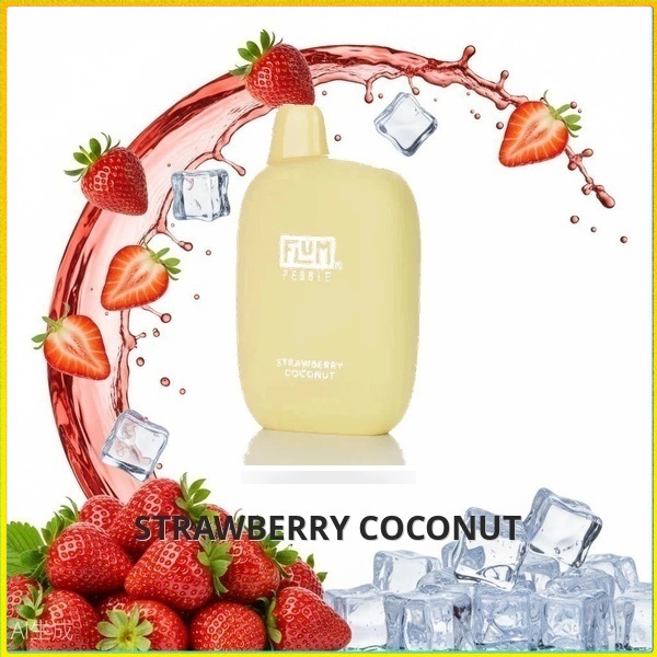 FLUM_Strawberry_Coconut Flum Pebble - Strawberry Coconut