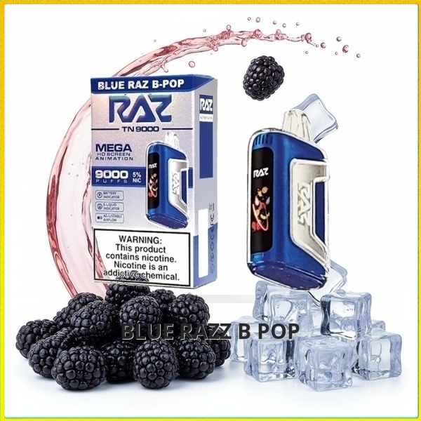 TN9000_Blue_Razz_B_Pop Raz TN9000 - Blue Razz B Pop