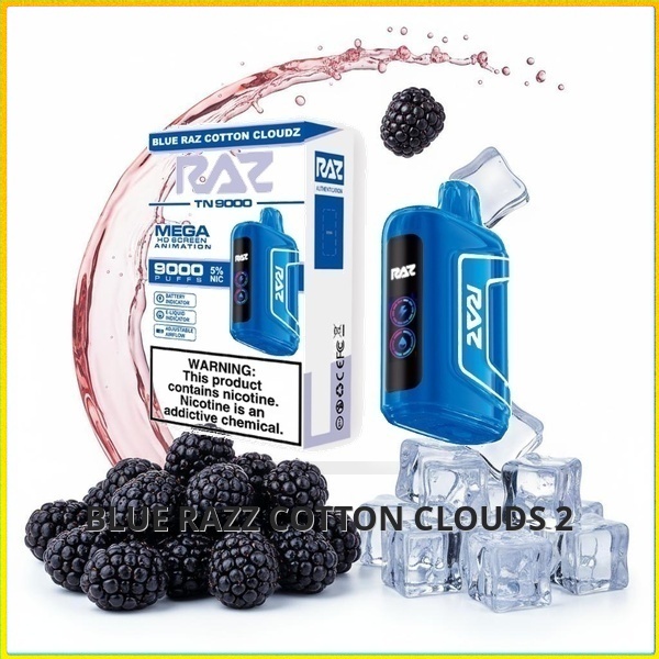 TN9000_Blue_Razz_Cotton_Clouds_2 Raz TN9000 - Blue Raz Cotton Cloudz