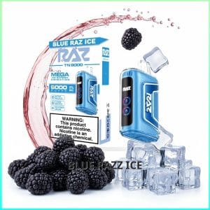 TN9000_Blue_Razz_Ice Raz TN9000 - Blue Raz Cotton Cloudz