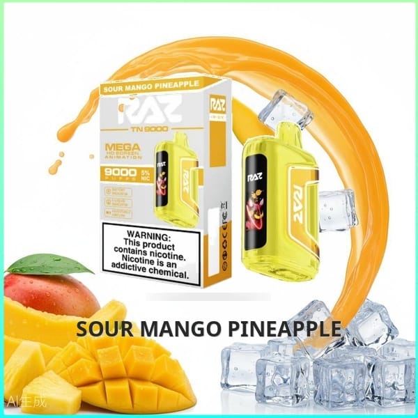 TN9000_Sour_Mango_Pineapple Raz TN9000 - Sour Mango Pineapple