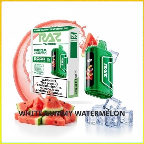 TN9000_White_Gummy_Watermelon Raz TN9000 - White Gummy Watermelon
