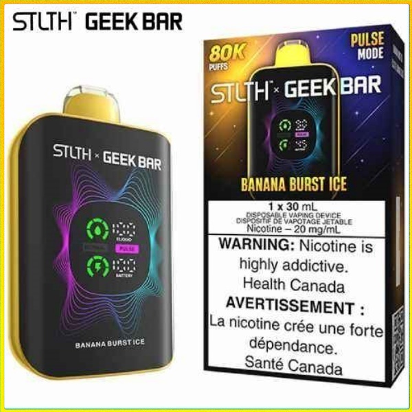 Banana Burst Ice 80K Disposable by STLTH x Geek Bar