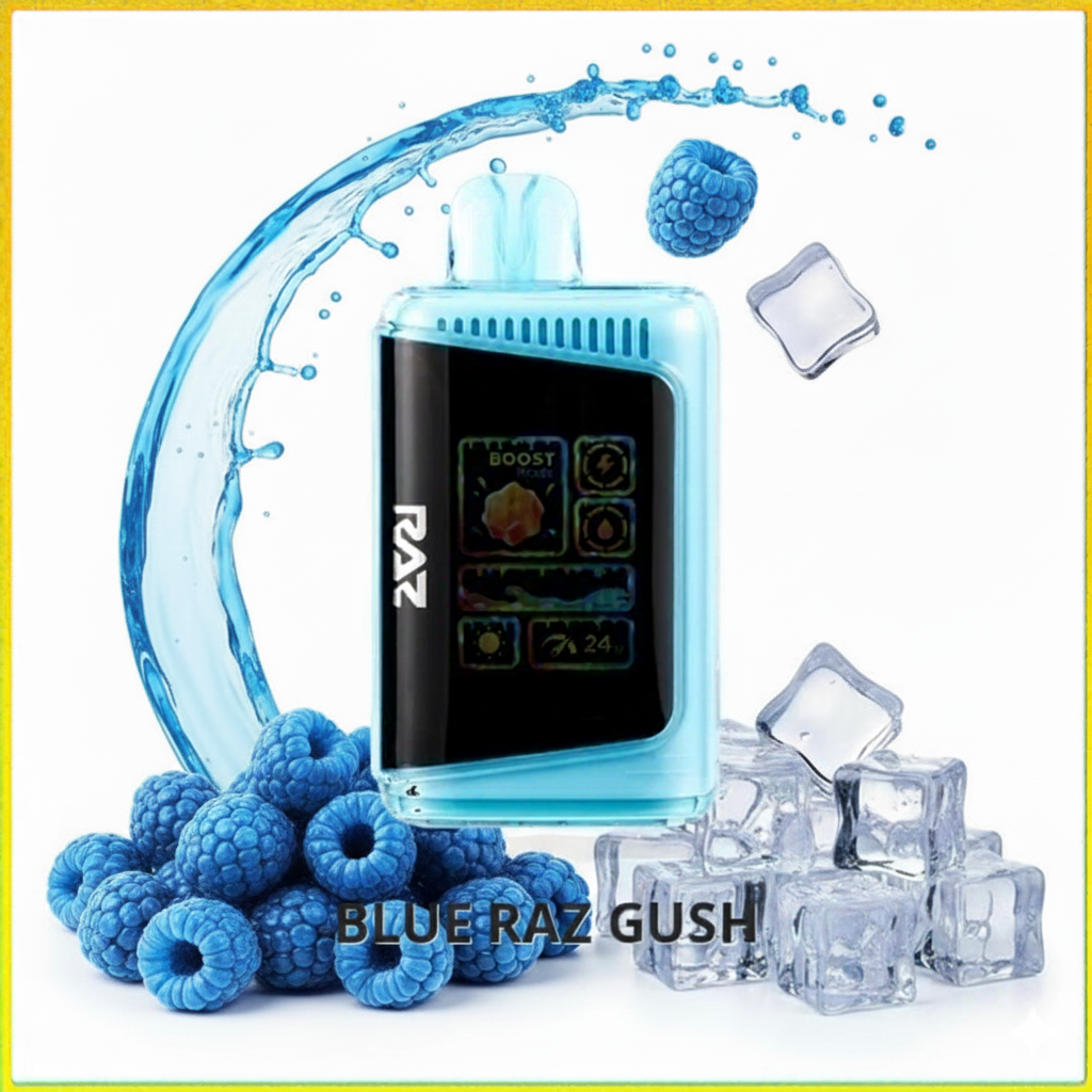 Raz DC25000 Blue RAZ Gush Flavours: The Ultimate Review of the 25k Puff Titan