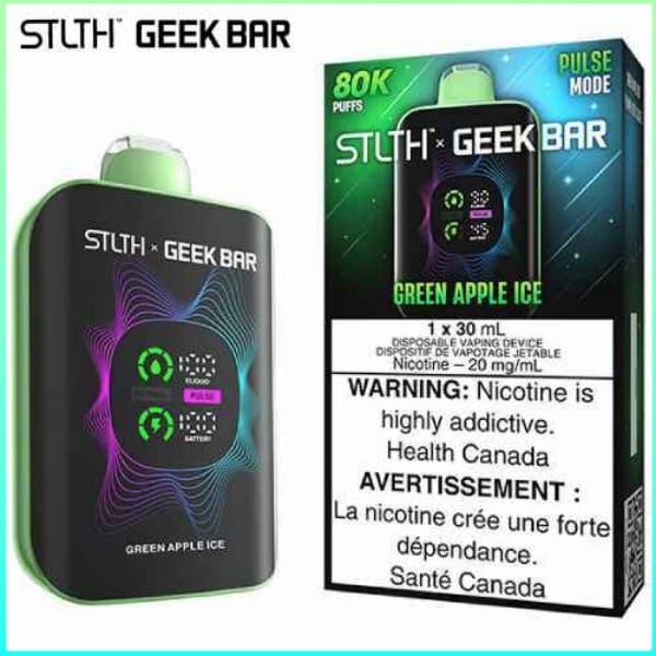 Green Apple Ice 80K Disposable by STLTH x Geek Bar