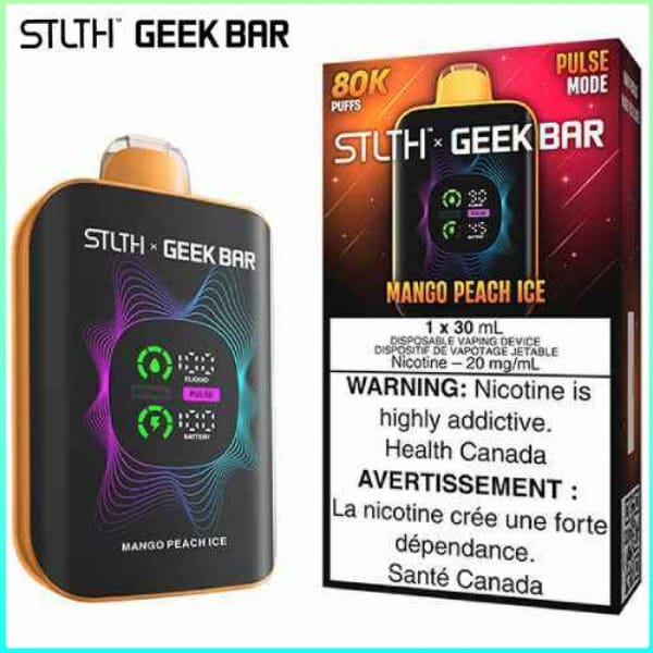 Mango Peach Ice 80K Disposable by STLTH x Geek Bar