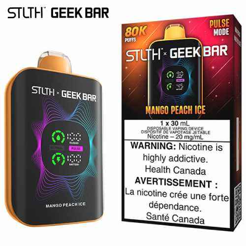 Mango Peach Ice 80K Disposable by STLTH x Geek Bar