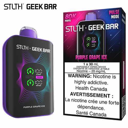 Purple Grape Ice 80K Disposable by STLTH x Geek Bar
