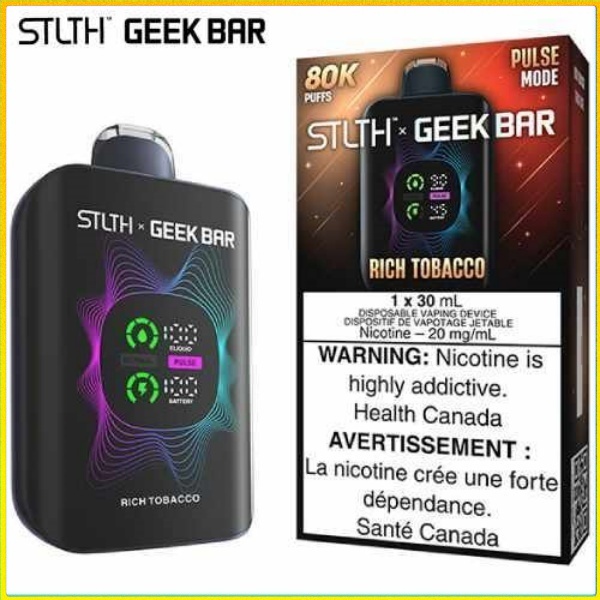 Rich Tobacco 80K Disposable by STLTH x Geek Bar