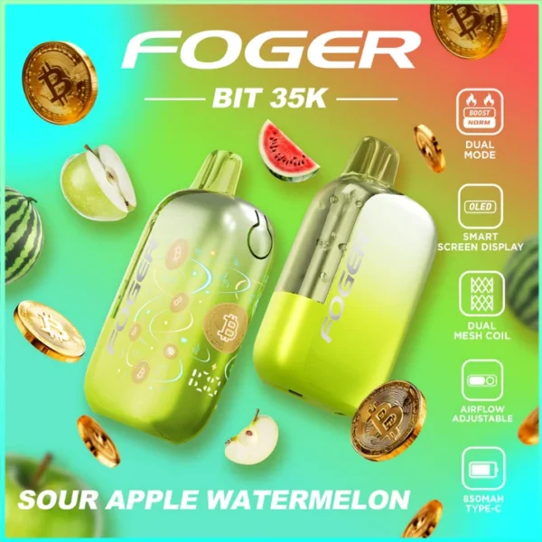Sour Apple Watermelon – Foger Bit 35K Puffs