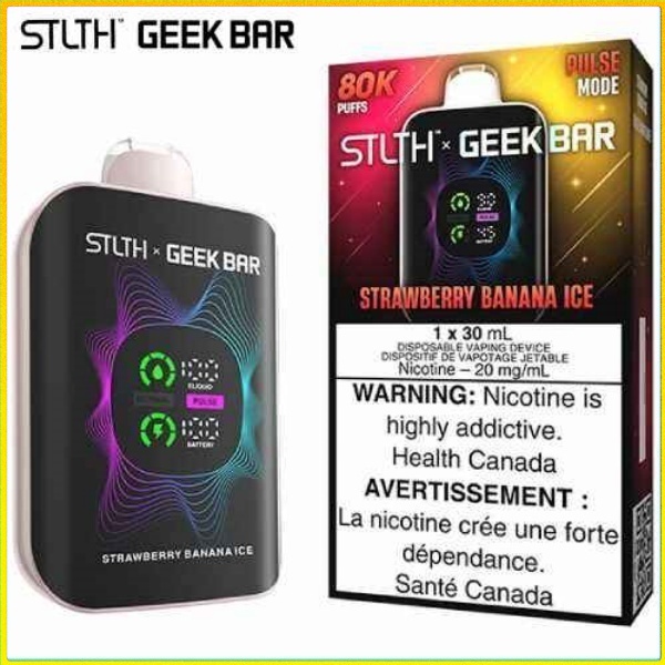 Sour Strawberry Ice 80K Disposable by STLTH x Geek Bar